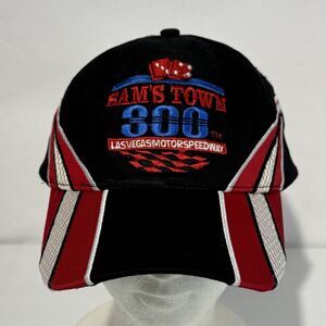 Vintage 2011 Sam’s Town 300 NASCAR Hat Cap Las Vegas Motor Speedway Black Red